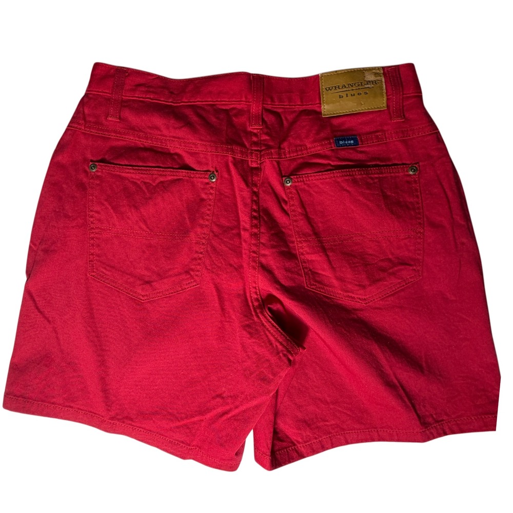 Vintage Wrangler Blues Red Denim Shorts - Women's Size 8 AVG - Picture 2 of 10